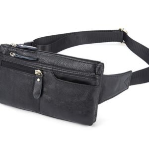 Retro Leather Men's Waist Bag Messenger Bag